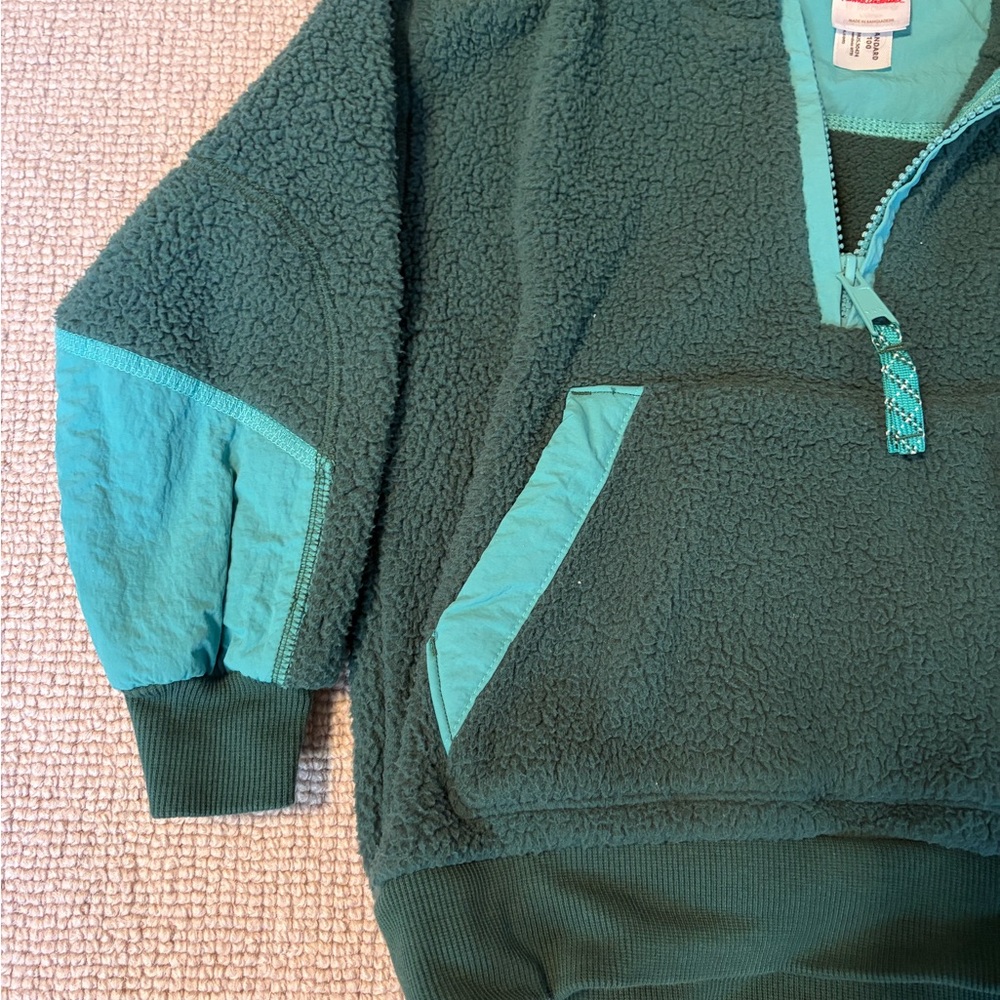 Hanna Andersson Forest Green Kids Zip Hoodie (Size 5) - Picture 4 of 5